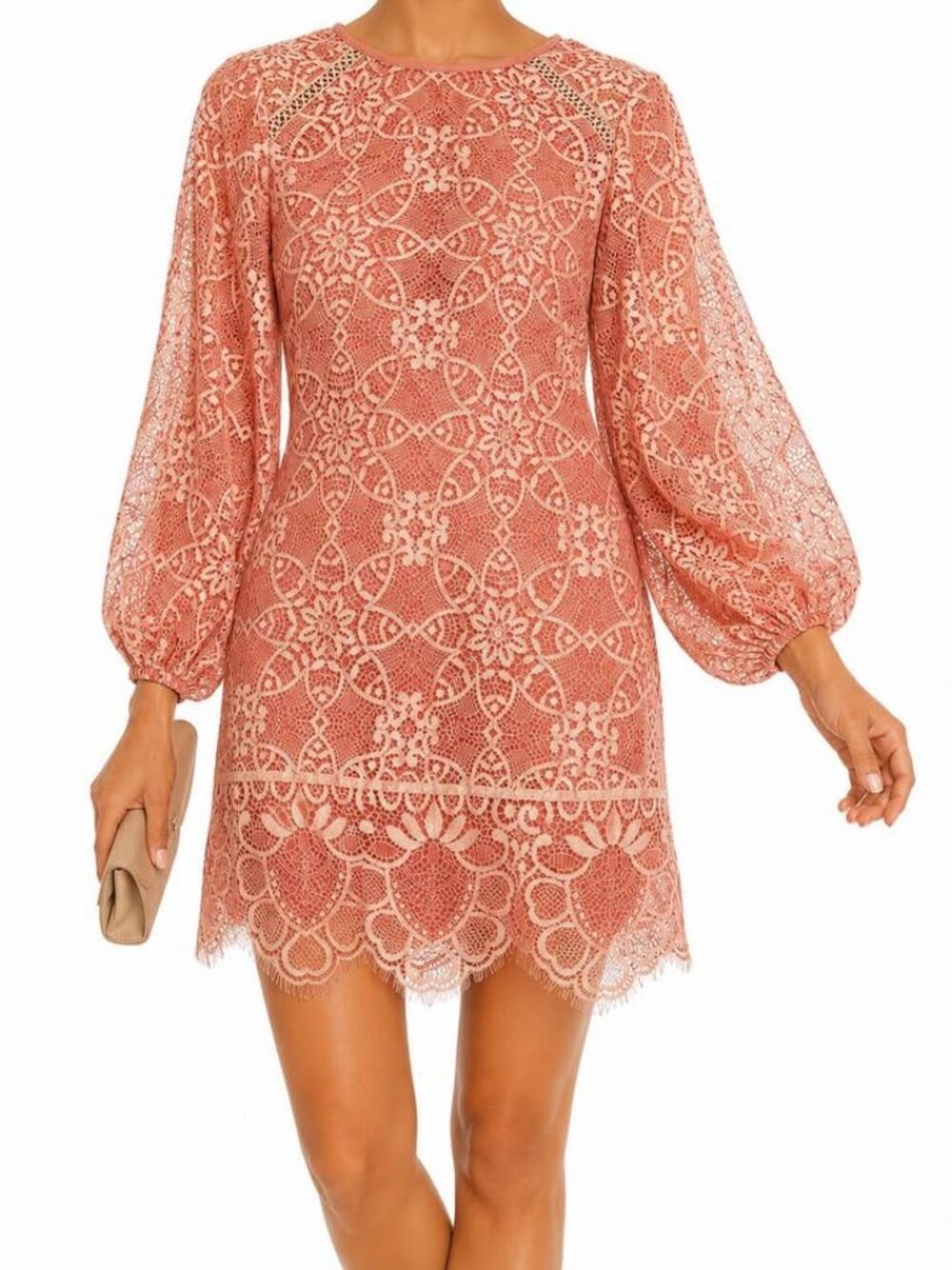 Vince Camuto Floral Lace Elegant Short Party Dress | Feminine Coquette [size 6]